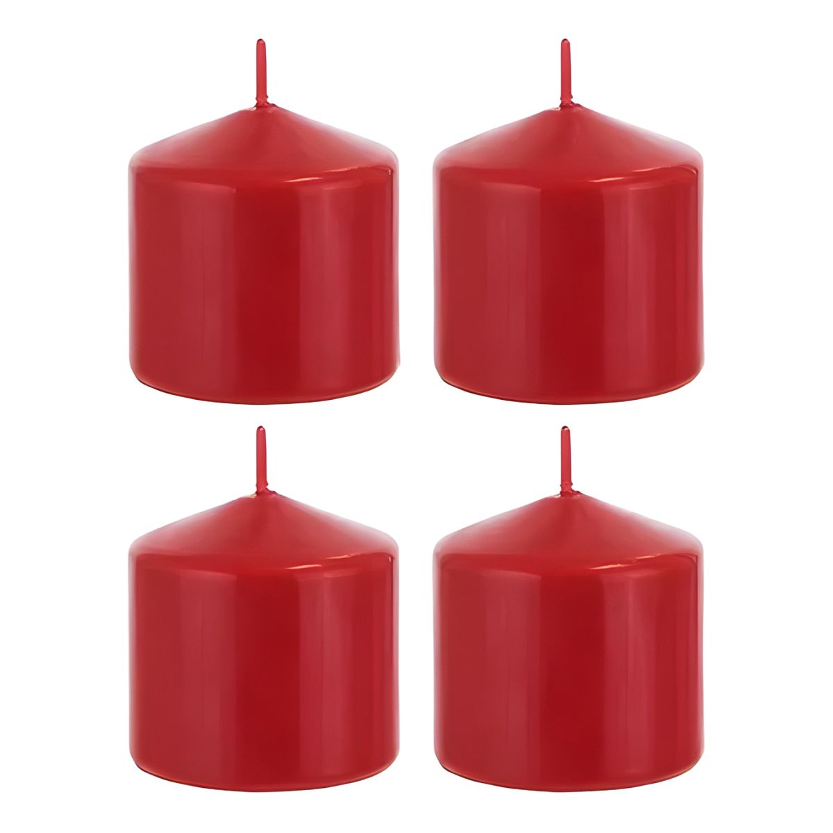 GENERICO - Pack 4 velas decorativas navidad rojo