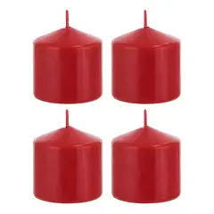 GENERICO - Pack 4 velas decorativas navidad rojo