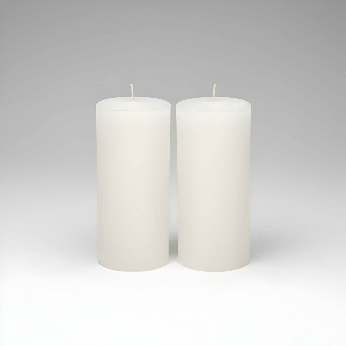 GENERICO - Pack 2 velones blancos decorativos 10x5 cm
