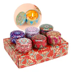 GENERICO - Velas aromáticas pack 6 con flores secas