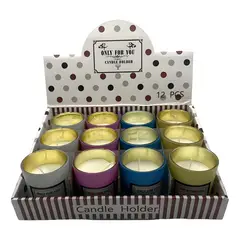 GENERICO - Pack 12 velas aromáticas aceite esencial