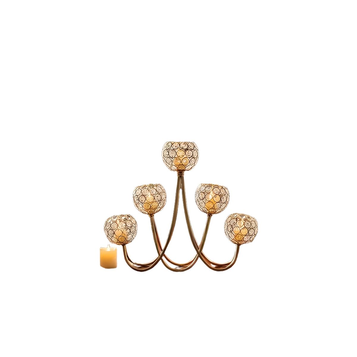 GENERICO - Candelabro 41x47 cm dorado