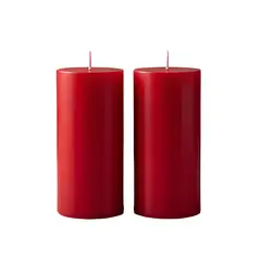 GENERICO - Pack velas rojas aromáticas 10x5 cm