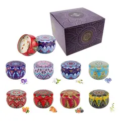 GENERICO - Vela aromática con pétalos pack 8 unidades