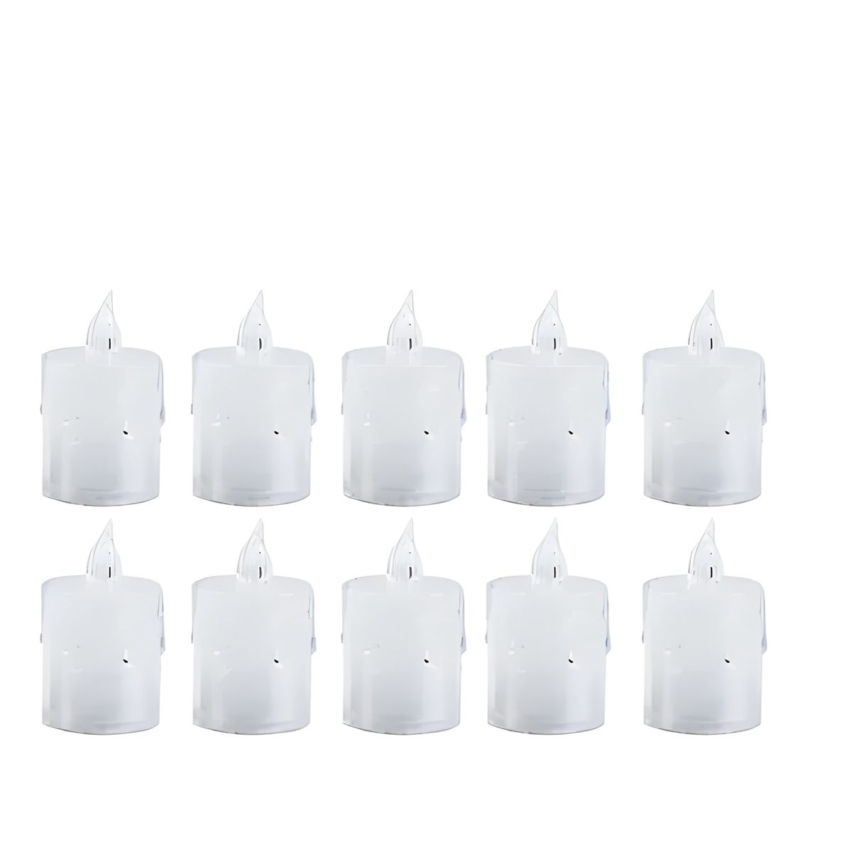 GENERICO - Pack 10 velas LED efecto llama