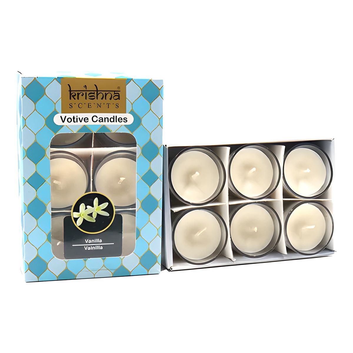 GENERICO - Pack 6 velas aromáticas vainilla