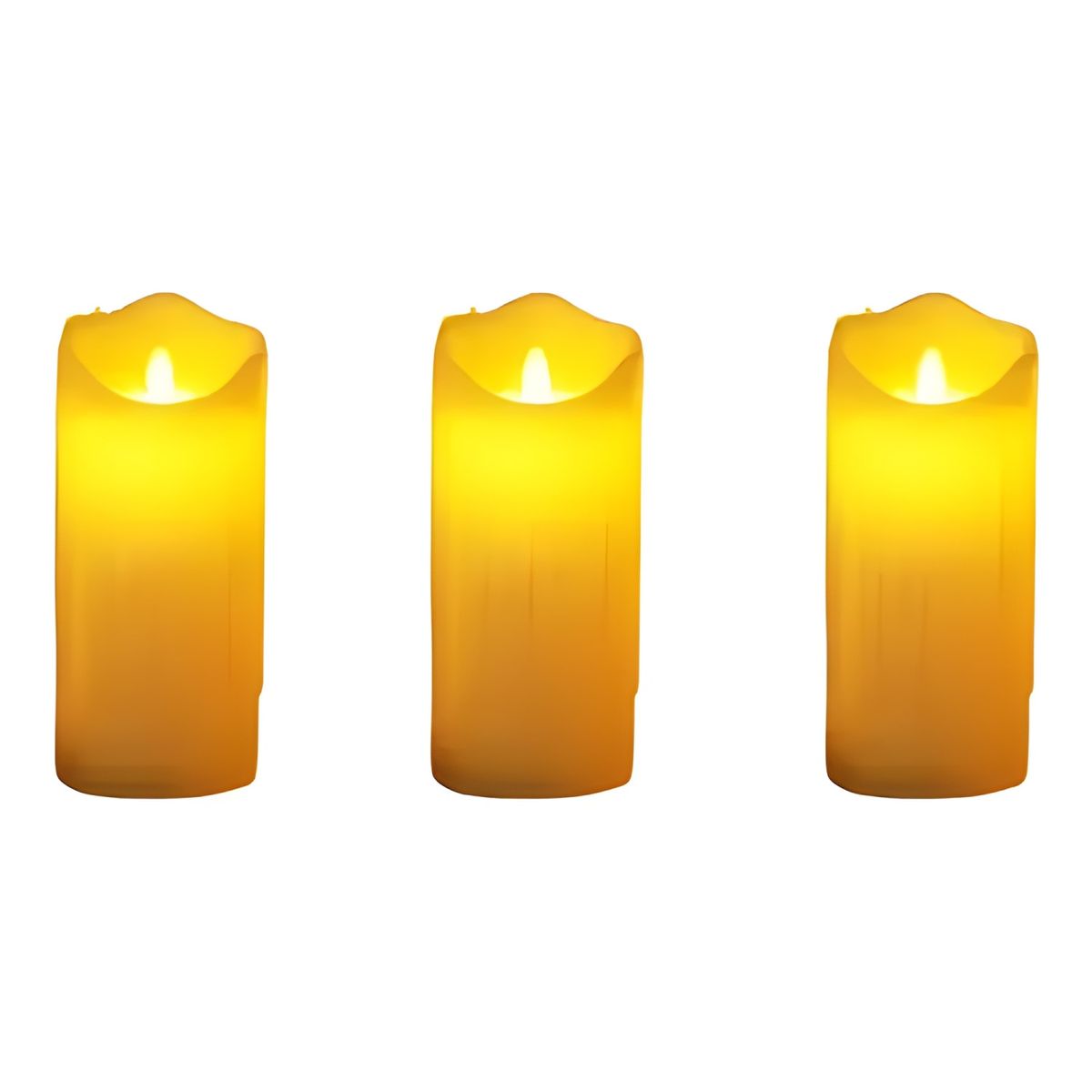 GENERICO - Pack 12 velas LED luz cálida 7 cm