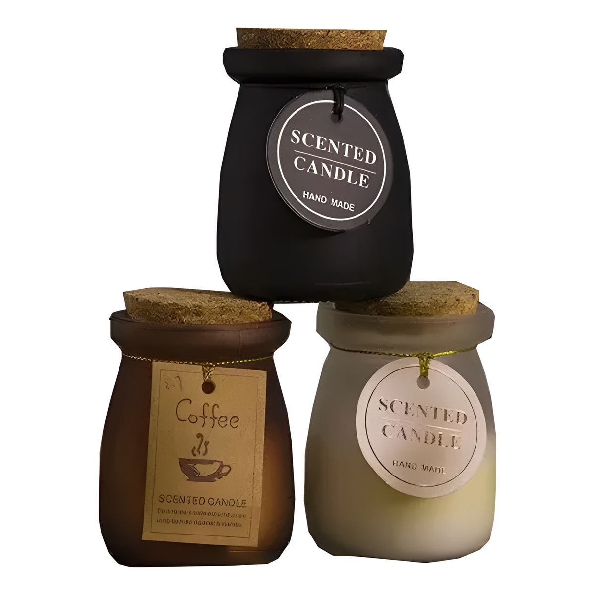GENERICO - Velas aromáticas negras pack 12 unidades