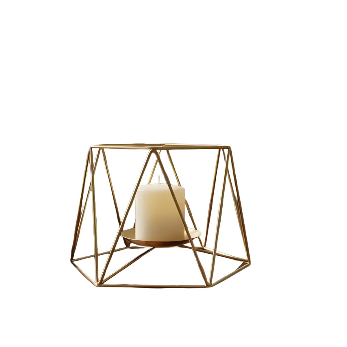 GENERICO - Porta vela 12x12 cm dorado