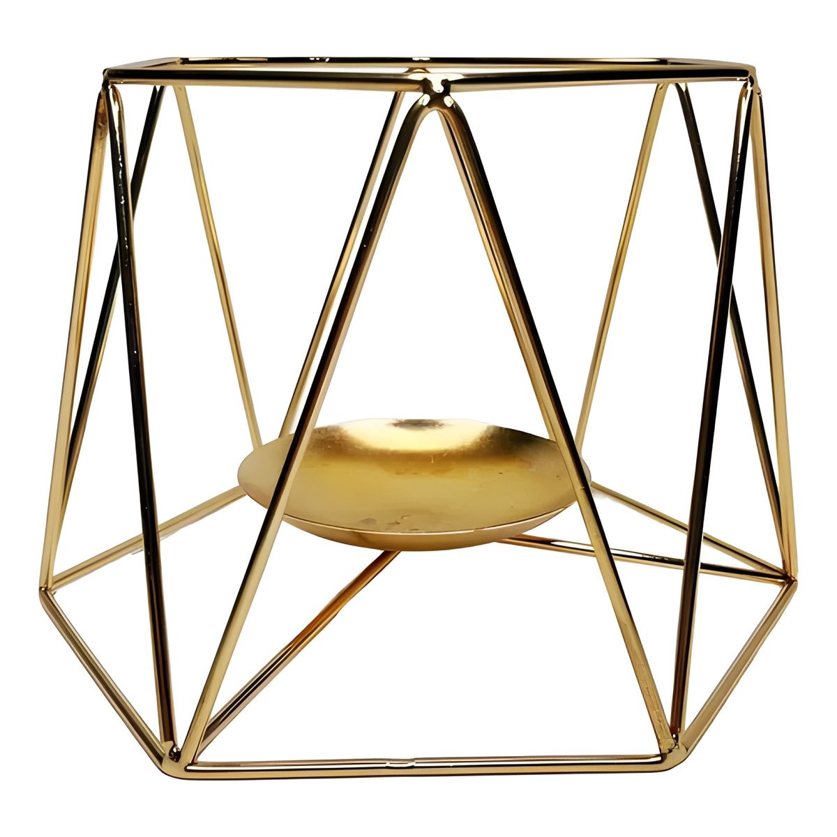 GENERICO - Porta vela 12x12 cm dorado