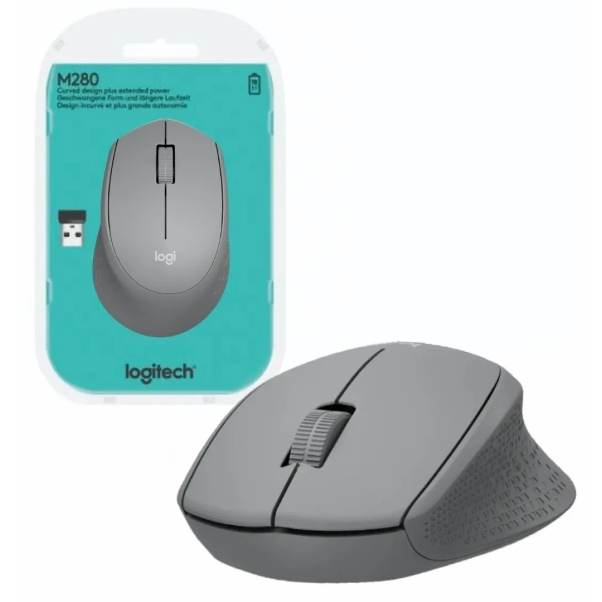 LOGITECH - Mouse Inalámbrico Logitech M280 gris