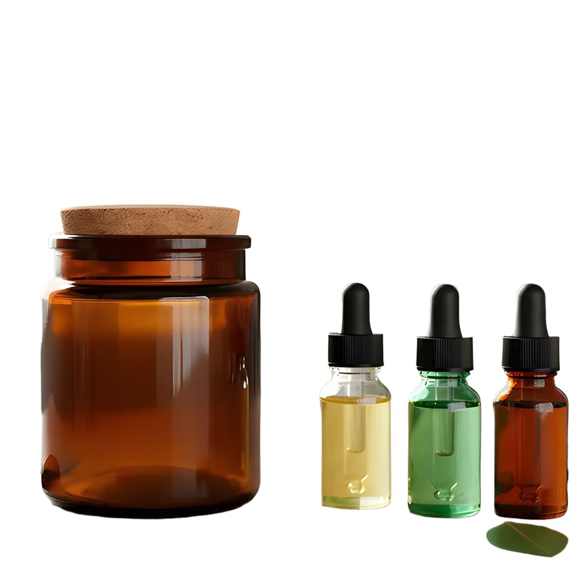 GENERICO - 12 frascos porta vela vidrio 200 ml ámbar