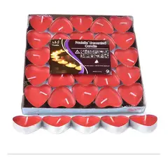 GENERICO - Velas aromáticas corazón san valentín rojo