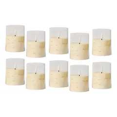GENERICO - Pack 10 velas LED 10 cm luz cálida transparente