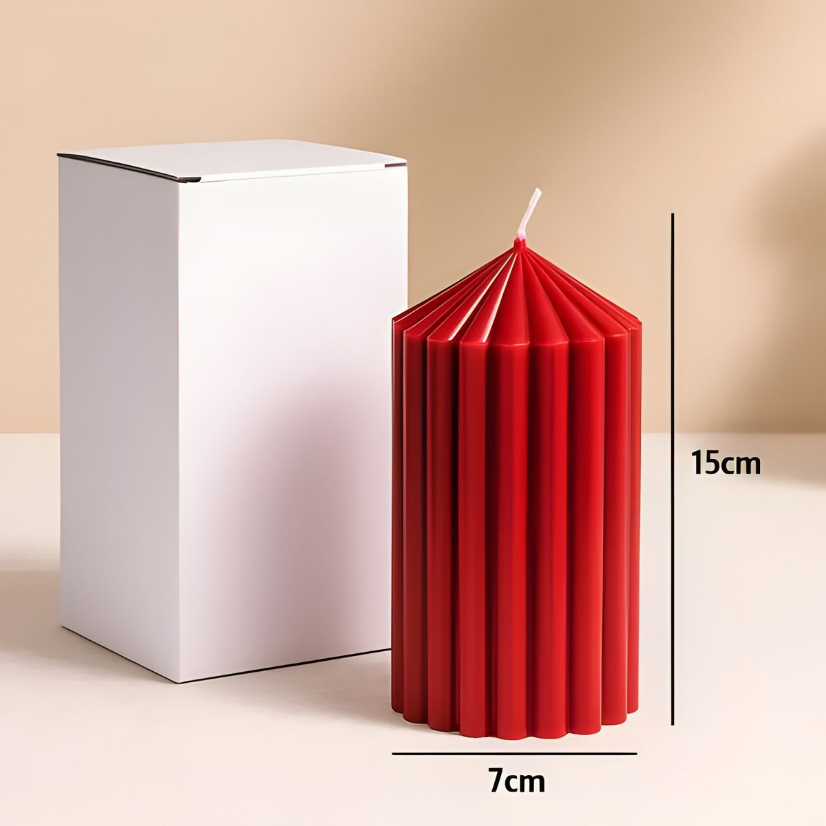 GENERICO - Vela navidad cera soya perfumada rojo