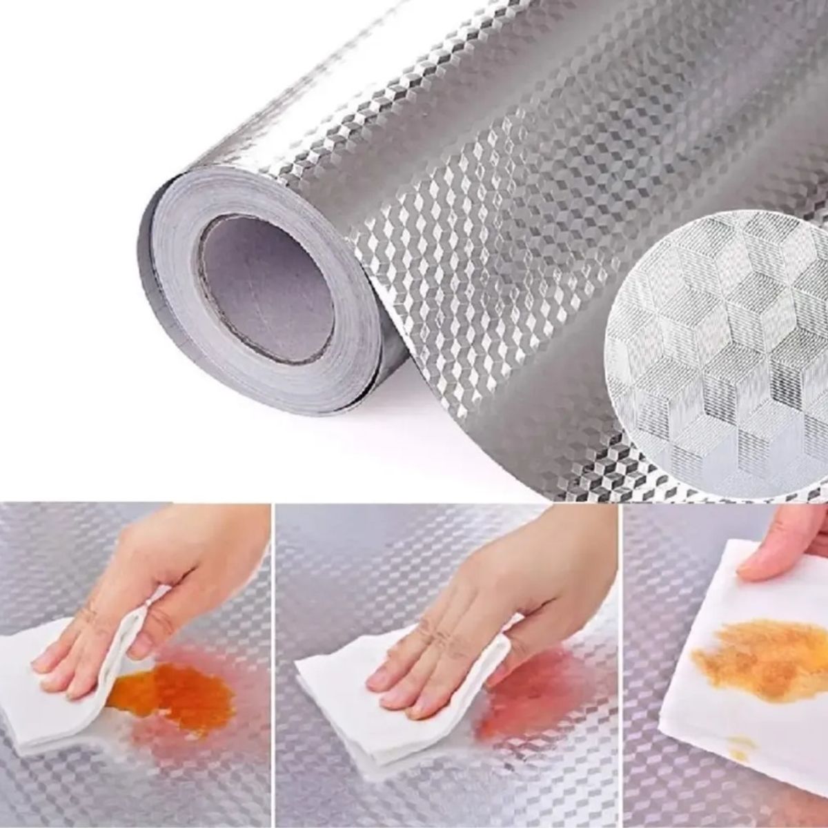 GENERICO - Papel Aluminio Autoadhesivo para Cocina 30x40 cm