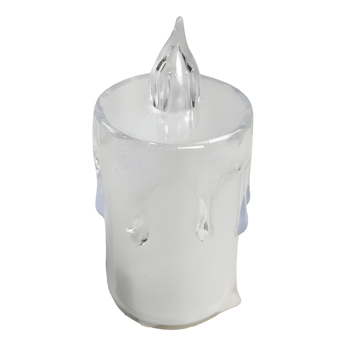 GENERICO - Pack 12 velas LED luz cálida 3,5x8 cm transparente