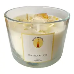 GENERICO - Velas aromáticas coco cuarzo citrino limón
