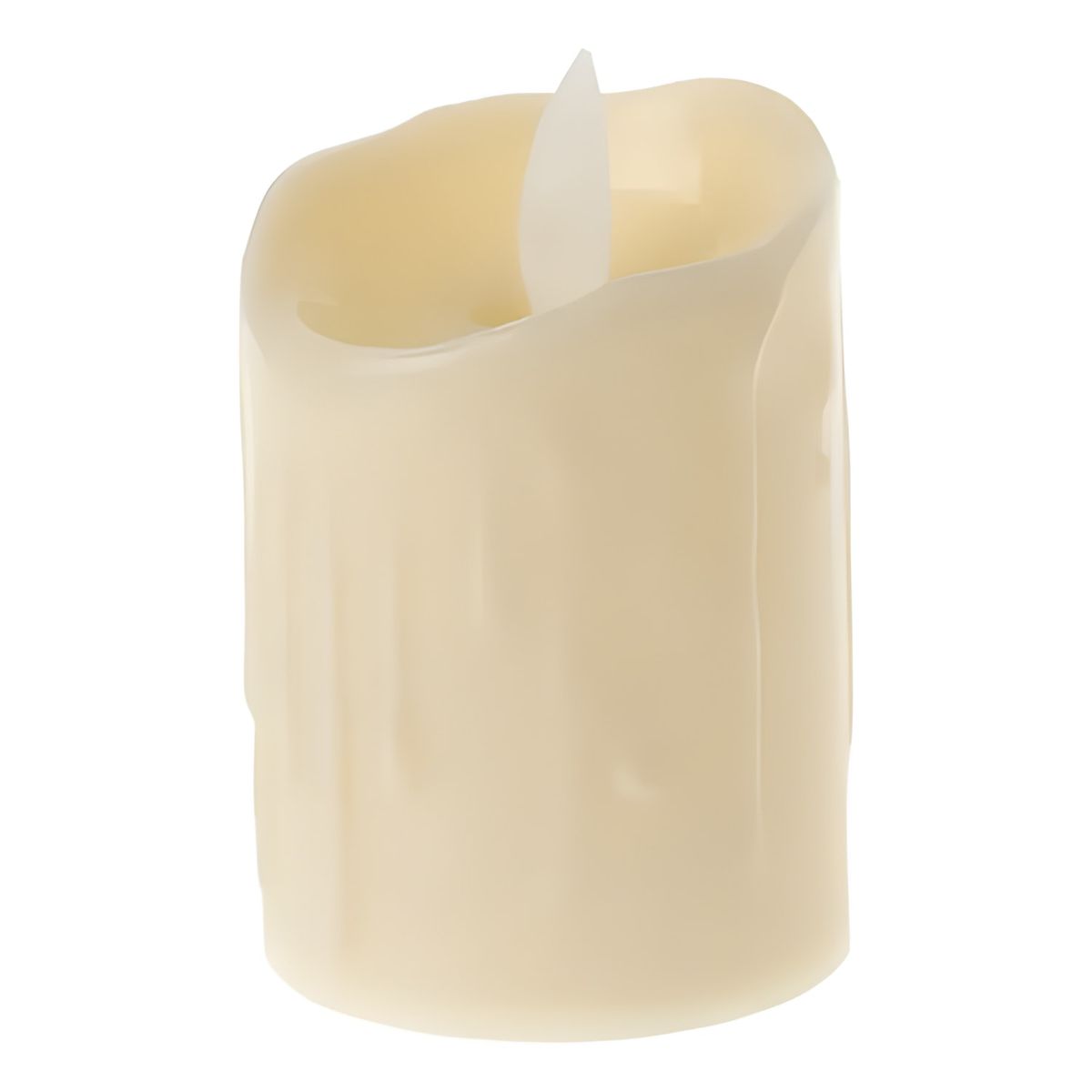 GENERICO - Pack 12 velas LED luz cálida 5x9 cm blanco