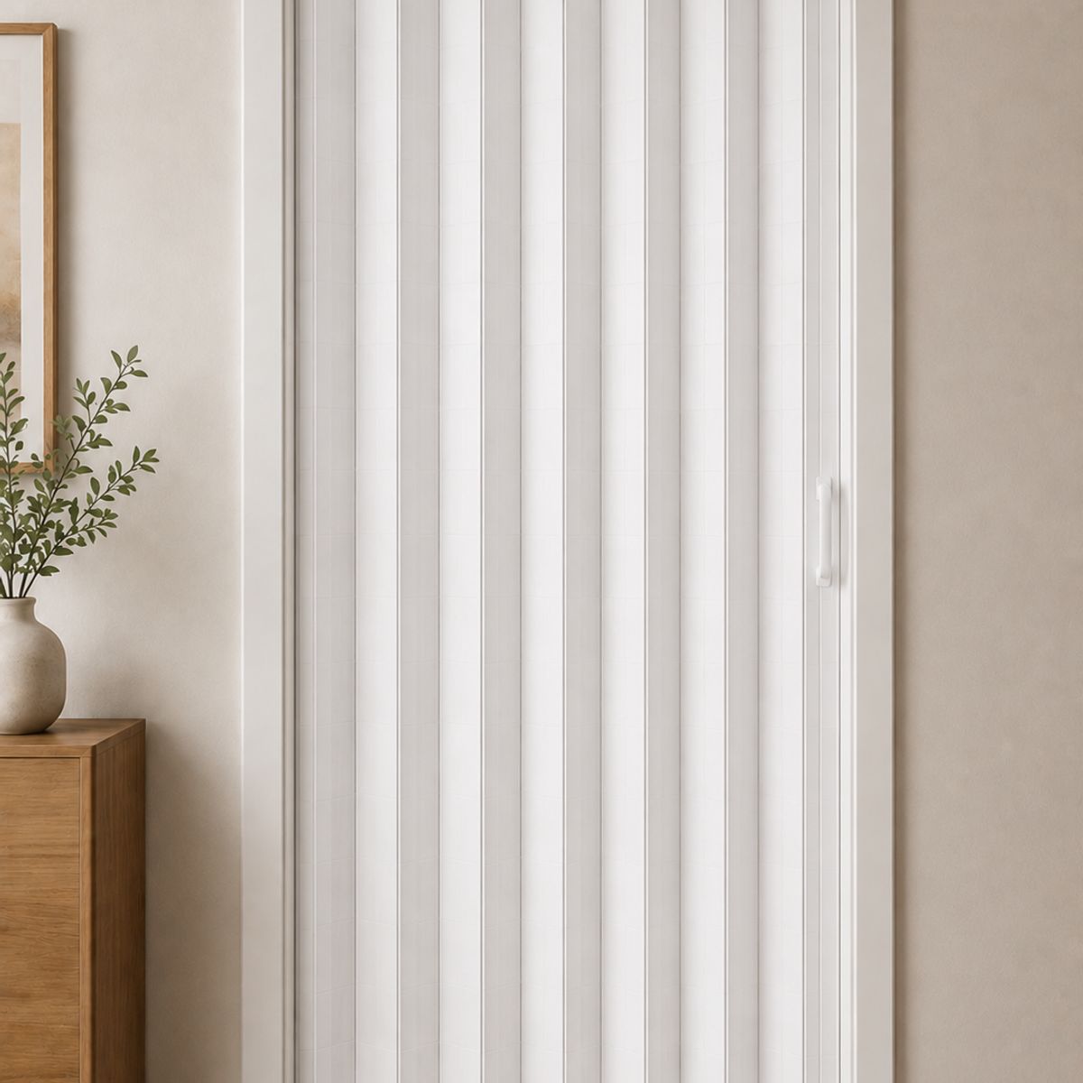 DECORAWOOD SPA - Cortina de Madera Hangaroa Puerta 95x210 cm Blanco
