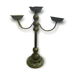 GENERICO - Candelabro vintage metálico 3 brazos cobre 3