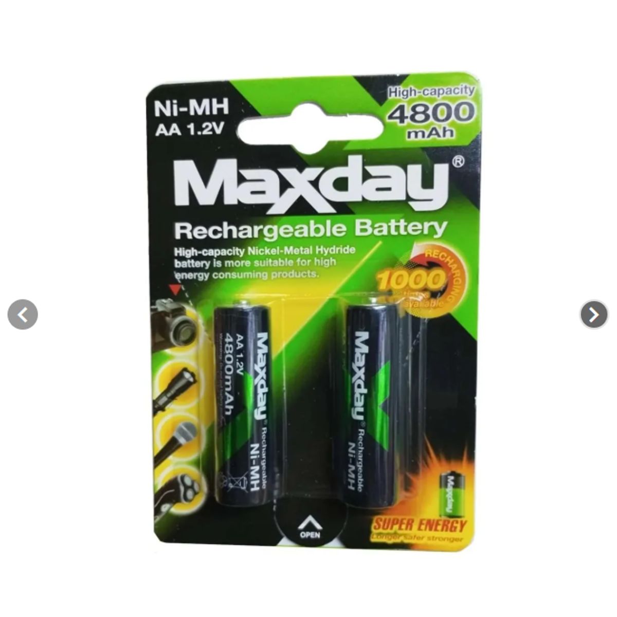 GENERICO - 2 Pilas Recargables AA Pila Doble A 4800mah