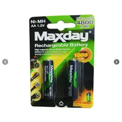 GENERICO - 2 Pilas Recargables AA Pila Doble A 4800mah