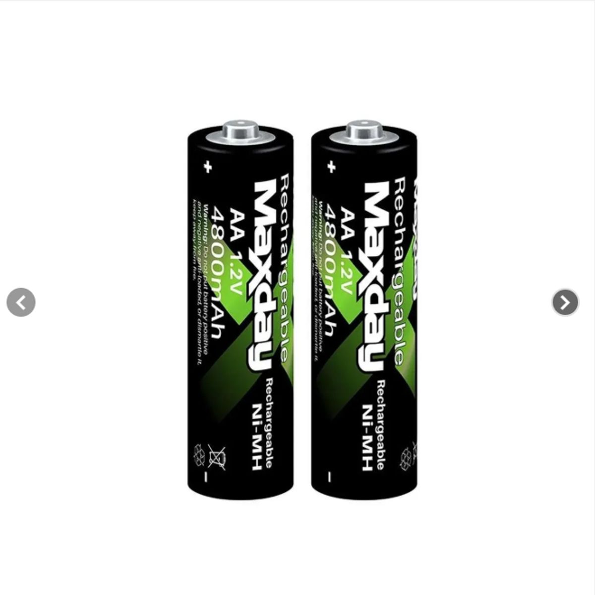 GENERICO - 2 Pilas Recargables AA Pila Doble A 4800mah