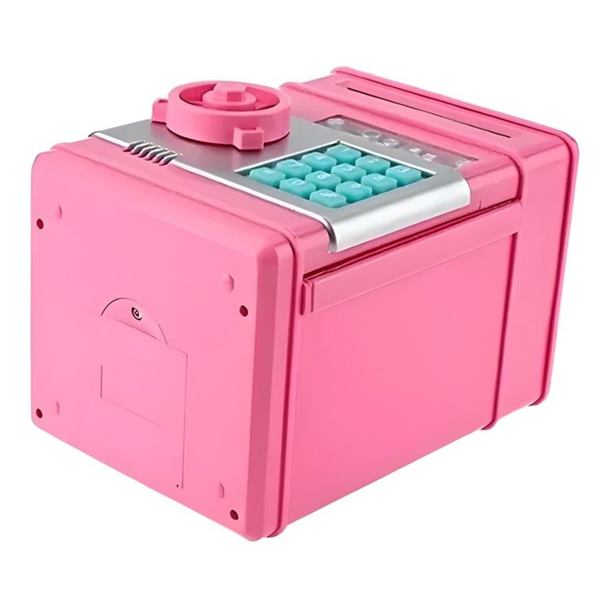 GENERICO - Alcancía electrónica tipo caja fuerte rosa