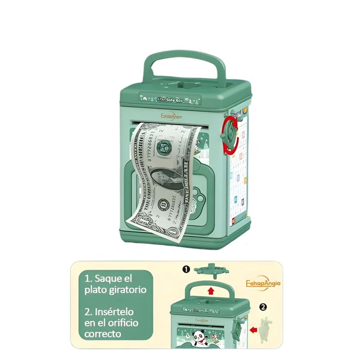 GENERICO - Alcancía electrónica con contraseña y sonido verde