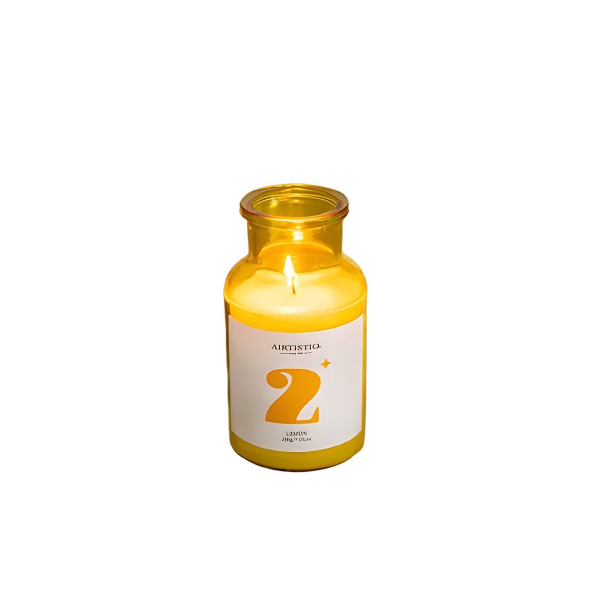GENERICO - Vela aromática 200 g en frasco aroma amarillo limón