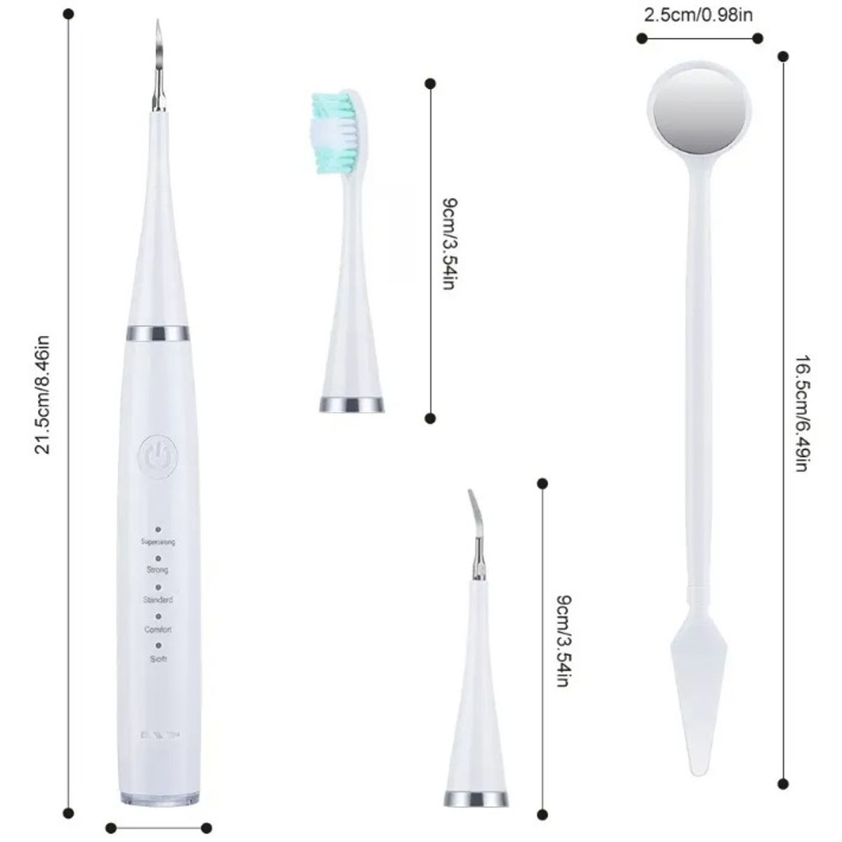 GENERICO - Limpiador Dental Raspador Removedor Sarro Cepillo Profesiona