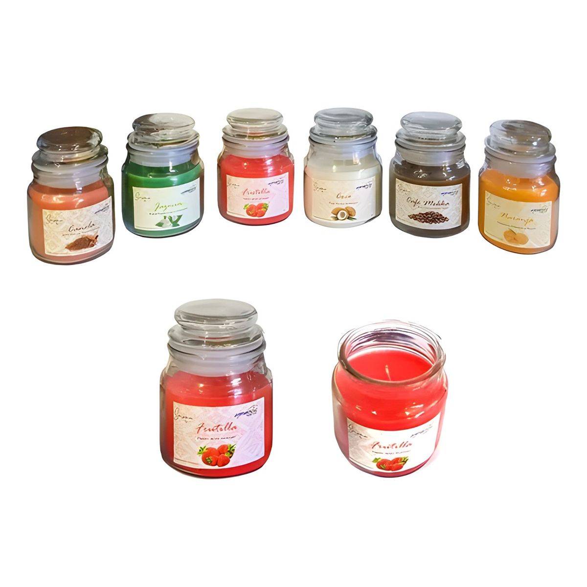 GENERICO - Velas aromáticas pack 6 en frasco de vidrio