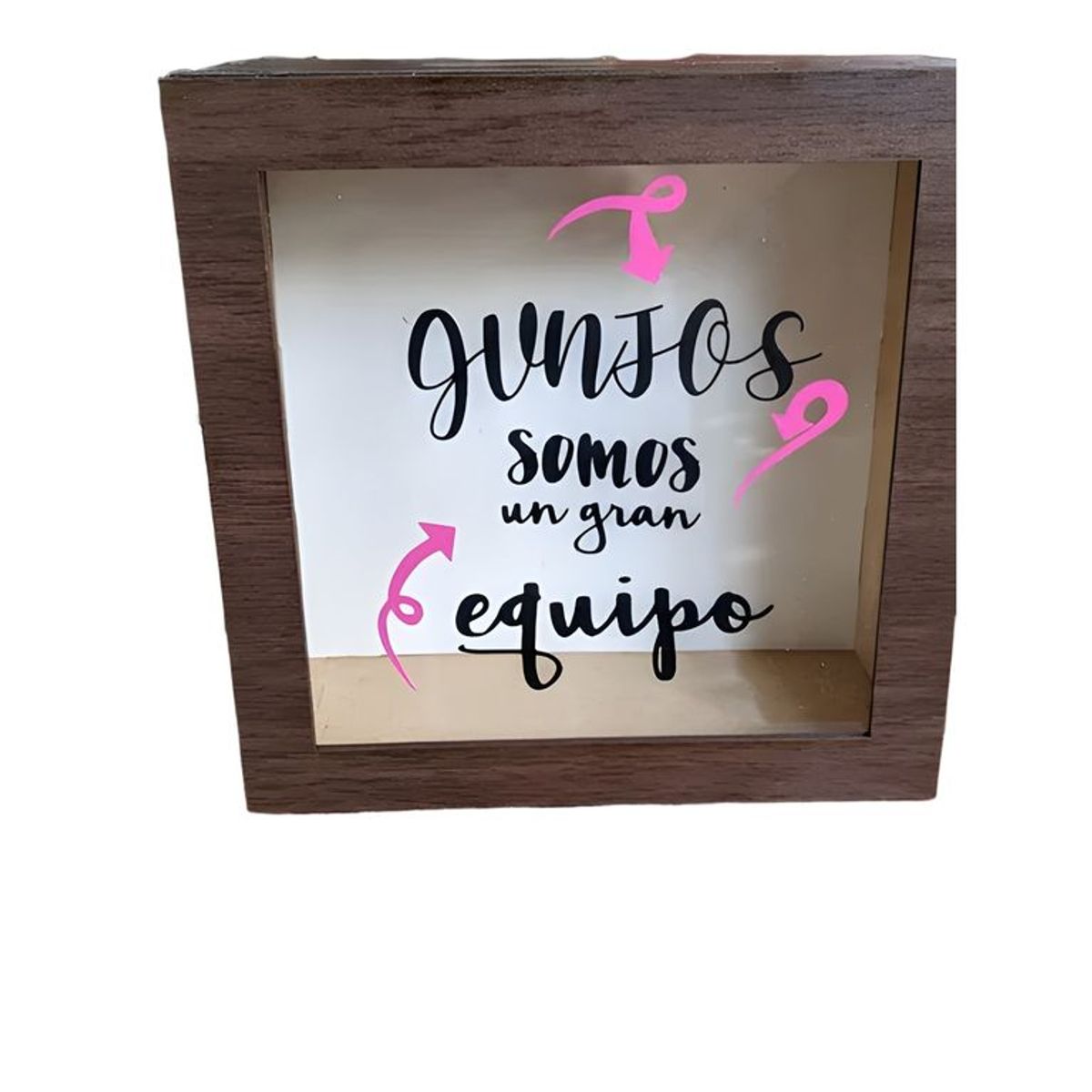 GENERICO - Alcancía de madera personalizada 19x19x9 cm 3