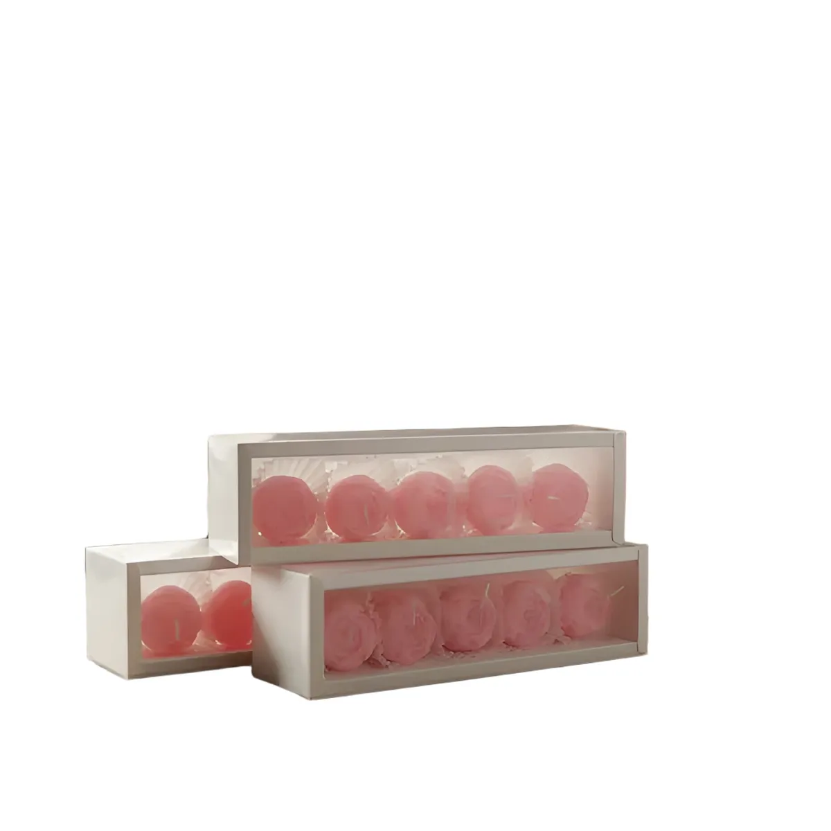 GENERICO - Juego de regalo velas aroma rosa 4