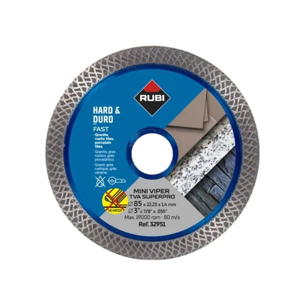 RUBI - Disco Rubi Pcorte Material Duro Granito 85mm Superpro