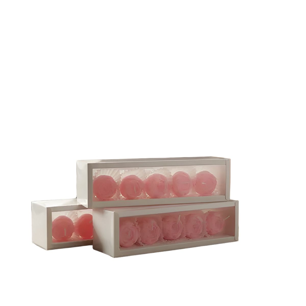 GENERICO - Juego de regalo velas aroma rosa 5