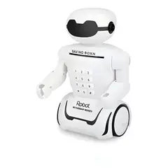 GENERICO - Alcancía robot cajero automático con luces blanco