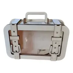 GENERICO - Alcancía maleta de madera personalizable