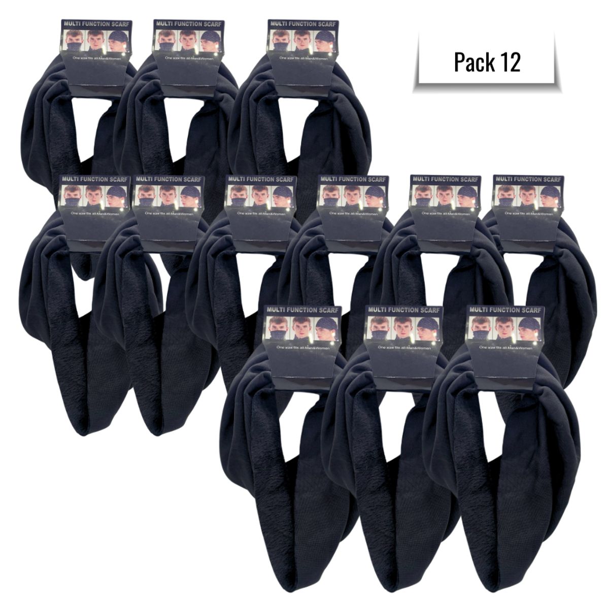 EKOL TACTICA MILITAR - Pack 12 Cuellos Bandanas Multifuncionales Micropolar