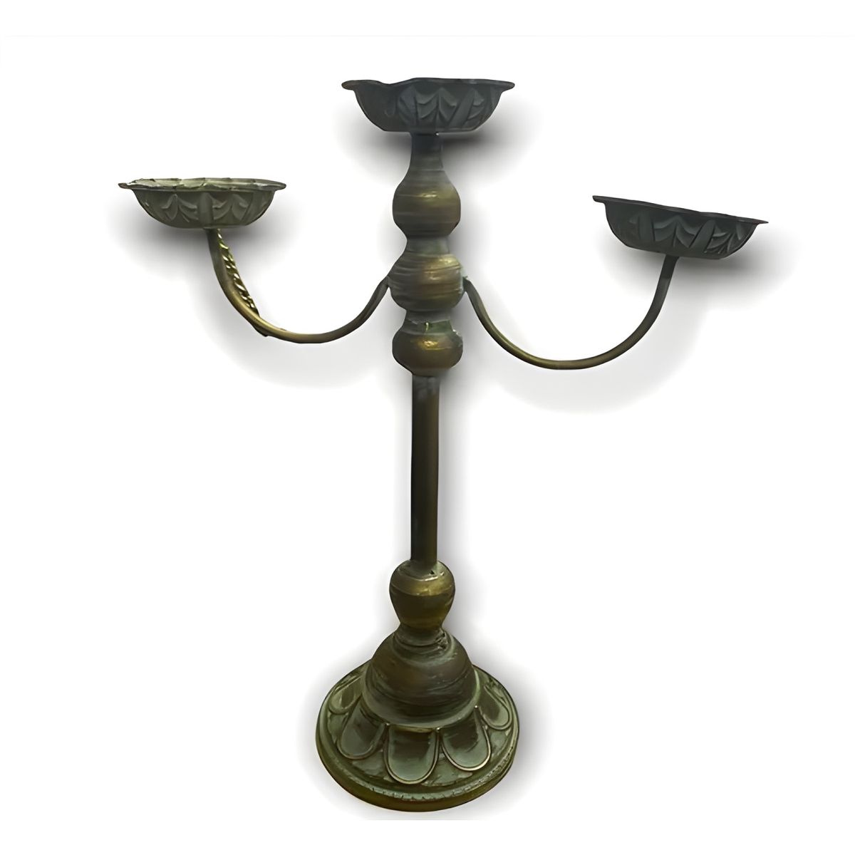 GENERICO - Candelabro vintage metal 3 brazos cobre 3