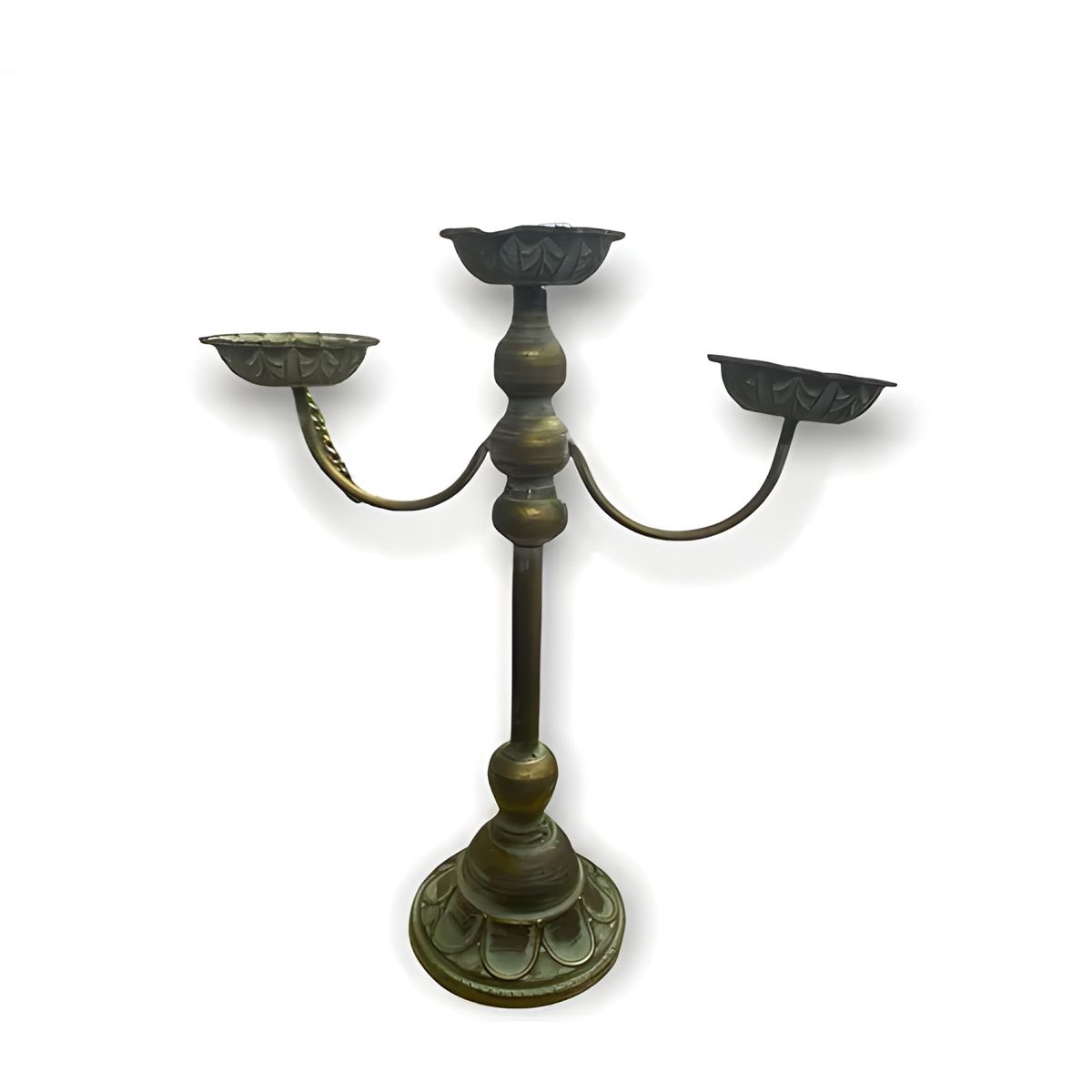 GENERICO - Candelabro vintage metal 3 brazos cobre 3
