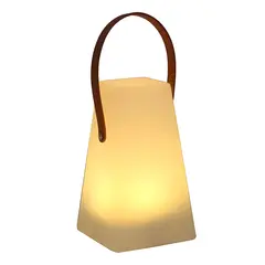 GENERICO - Fanal plástico con vela led 20x12x12 cm blanco