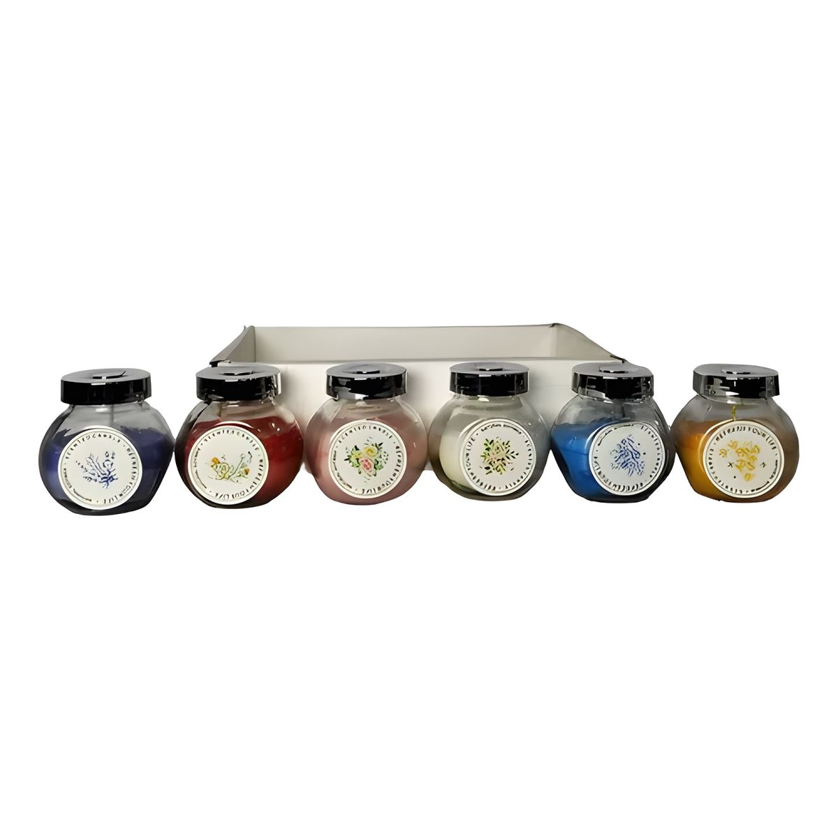 GENERICO - Velas aromáticas en frasco de vidrio pack 6
