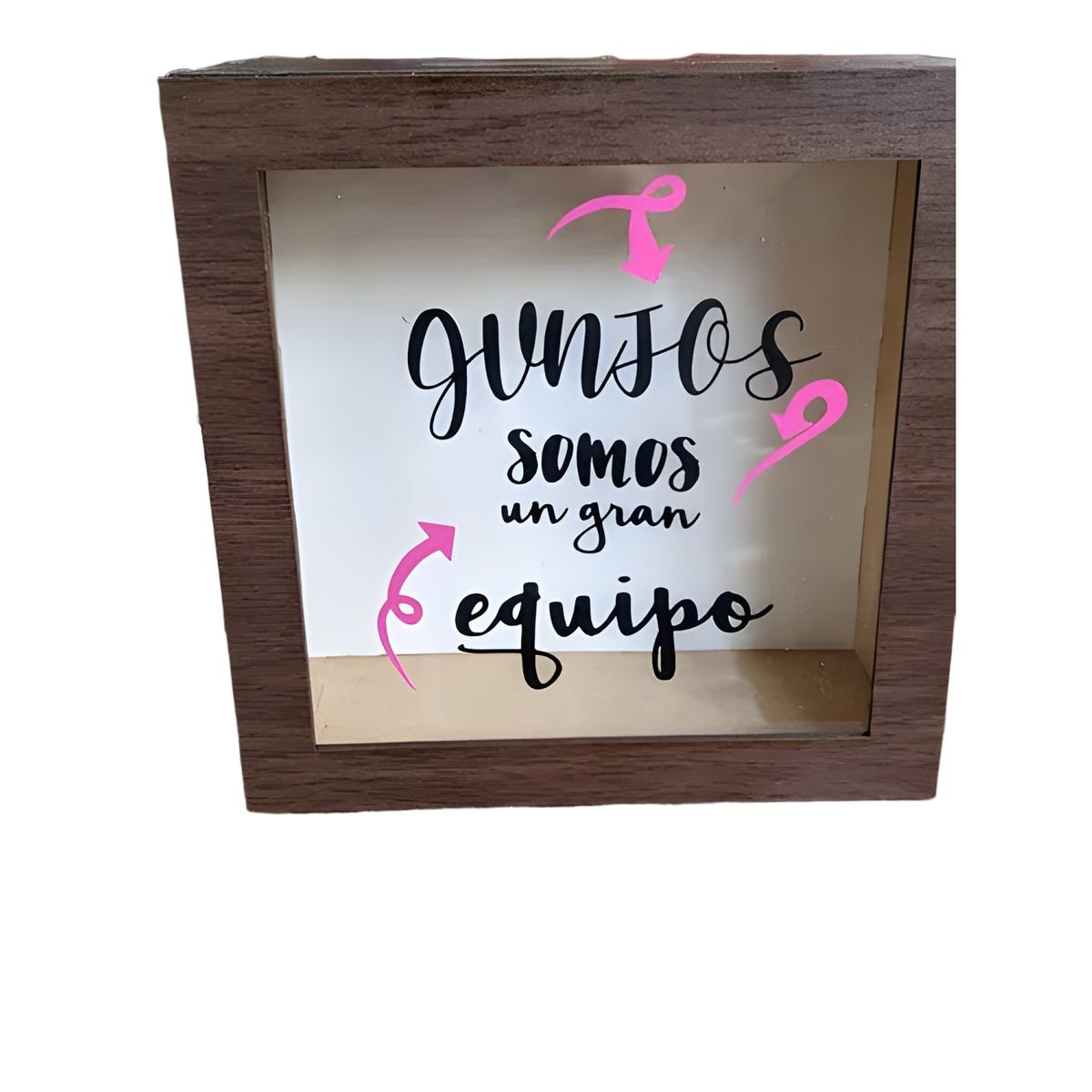 GENERICO - Alcancía de madera personalizada 19x19x9 cm 3