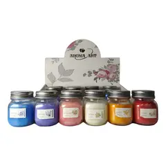 GENERICO - Pack 12 velas aromáticas en frasco redondo 2