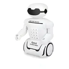 GENERICO - Alcancía robot cajero automático con luces blanco