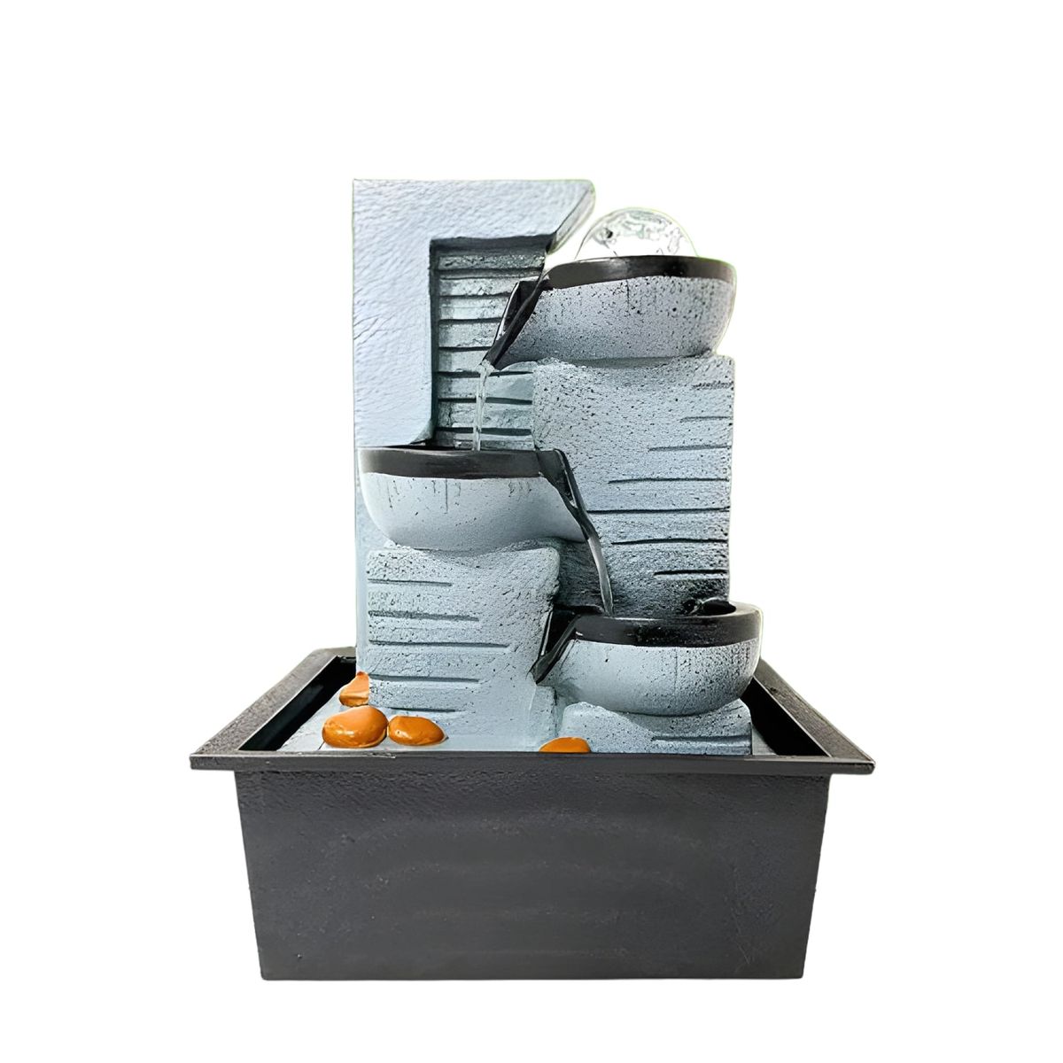 GENERICO - Fuente de agua decorativa cascada 3 niveles gris