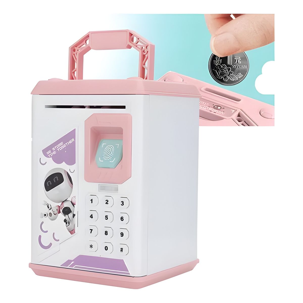 GENERICO - Alcancía infantil tipo caja fuerte con clave 3