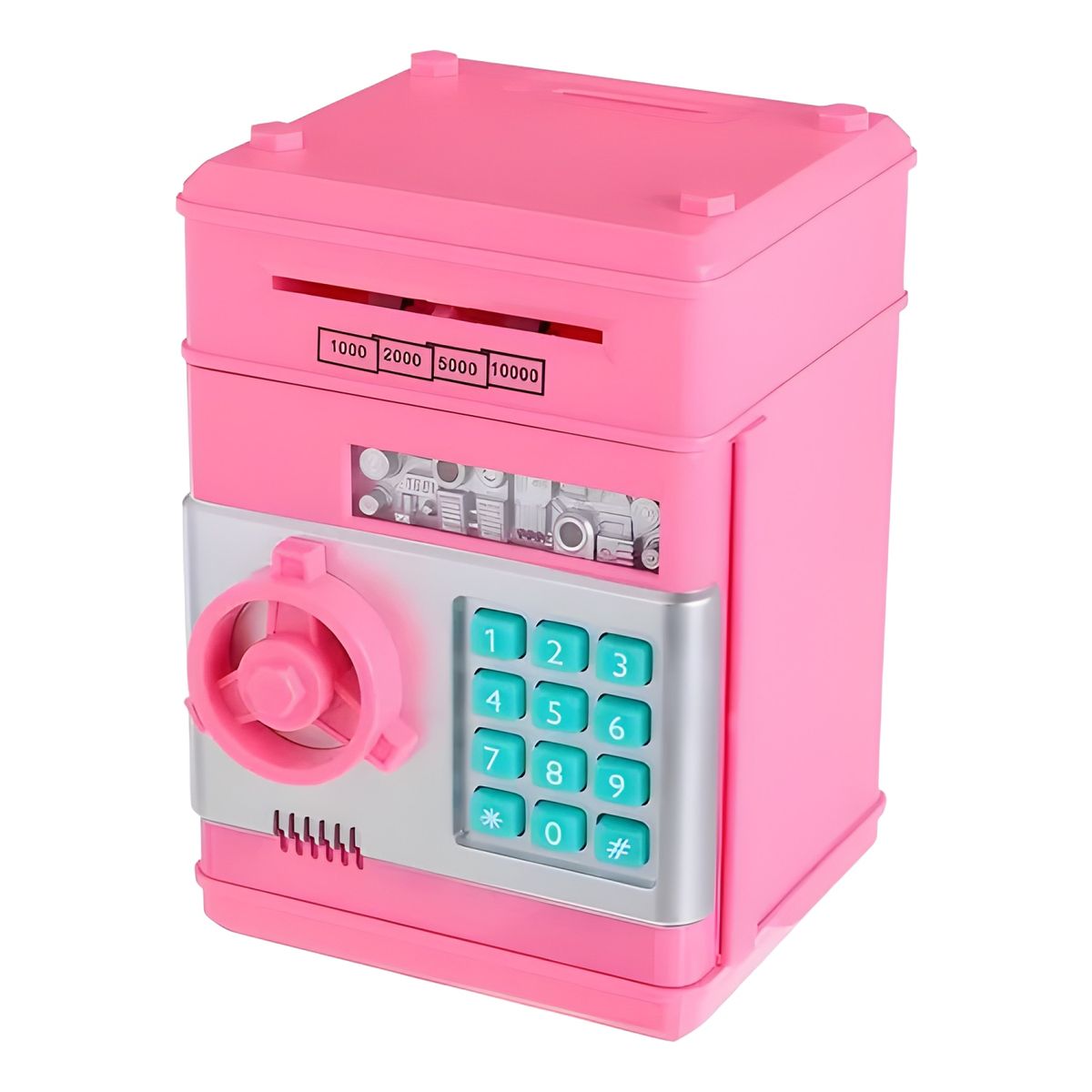 GENERICO - Alcancía electrónica tipo number bank rosa